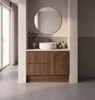Wall to Wall Vanity 740 mm to 880 mm Evolution Tall - TimberGrain -  Optional Benchtop