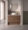 Wall to Wall Vanity 1320 mm to 1480 mm Evolution Tall - TimberGrain -  Optional Benchtop