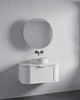 Satin White Seaford 750mm Curved Wall-Hung Vanity | All-Drawer & Optional Stone Top