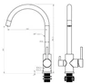 Morgan Rund 3 Way Filter Gooseneck Sink Mixer Brushed Bronze