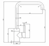 Otus Slimline Sink Mixer Squareneck Brushed Stainless Steel