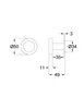 Otus Slimline SS304 Robe Hook Matt Black