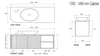 Wave Half Curve Wall Mounted Vanity 1350 - 1490mm | Open Shelf | Optional Bench