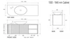 Wave Half Curve Wall Mounted Vanity 1500 - 1640mm | Open Shelf | Optional Bench