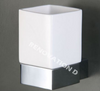 Pescara Chrome Square Holder with Ceramic Single Thumbler