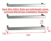 Individual Square Heated Towel Rail & Ladder  635mm