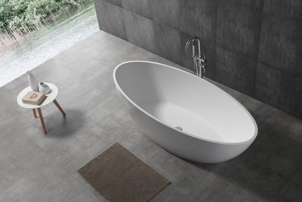 Normandy 8803 Solid Surface Stone Freestanding Bathtub Renovation D