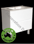 Evolution DRAWER Vanity with Stone Bench & Undermount Basin 750mm Hall Mounted HA