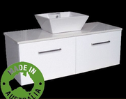 Monaco Vanity with Stone Bench & Benchtop Basin 1200mm Wall Mounted WA