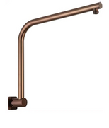 Rose Gold Goosenec Wall Shower Arm With Square Backing