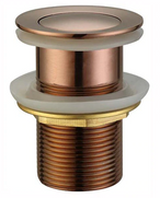 Rose Gold Basin Popup Waste - Round Cap 107