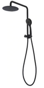 Lollypop Black No.5 Twin Shower Combo Unit without Rail - Fixed Inlet