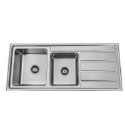 Deluxe Inset Kitchen Sink 1160mm- 1 & 3/4 Bowl with Draining Board Deluxe Inset Kitchen Sink 1160mm- 1 & 3/4 Bowl with Draining Board