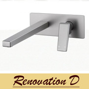 Linsol Madi Wall Basin Mixer Grey Wolf