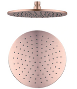 Nero Ultra Thin Brushed Rose Gold Round Rain Shower Head 200mm