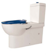 Disable Wall Faced Toilet With Blue Seat