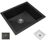 CarySil Salsa QUARTZ Kitchen Sink - Drop In or Under Mount - Single Bowl 533x457