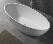 Normandy 8803 Solid Surface Stone Oval Freestanding Bathtub - 1800mm