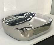 Silver 4mm Ultra Slim Ceramic Basin 2143S