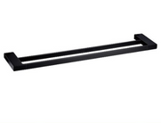 Normandy Matt Black Rush Double Towel Rail 600mm / 800mm