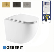Raul 66 Wall Hung Pan With Geberit Inwall Cistern Sigma 8 - Rimless