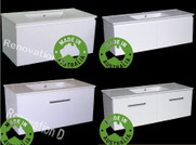 Monaco Vanity with Aries Ceramic Basin Top - Size: 600 750 900 1200 1500 & 1800mm