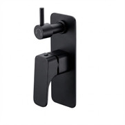 Normandy Matt Black Rush Bath Shower Mixer Diverter Tap