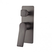 Rushy Gunmetal Grey Shower Mixer With Diverter Rushy Gunmetal Grey Shower Mixer With Diverter