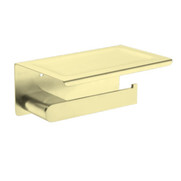 Nero Bianca Toilet Roll Holder With Phone Holder -Brushed Gold Nero Bianca Toilet Roll Holder With Phone Holder -Brushed Gold
