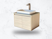 Infinity Premium Wall Hung Vanity & Stone Bench Top - Size: 600 750 900 1200 1500 & 1800mm  [Normal Depth Short Height]