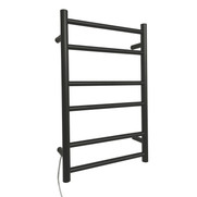Matt Black Heated Towel Rail & Ladder - Round Matt Black Heated Towel Rail & Ladder - Round