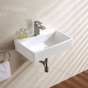 K365 Square Wall Mounted / Wall Hung Ceramic Basin  K365 Square Wall Mounted / Wall Hung Ceramic Basin