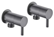 Lollypop Washing Machine Tap Set Gun Metal Grey