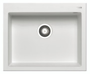 PYRAGRANITE White Granite Kitchen Sink - Under Mount & Drop In - Single Bowl 540  Made In Europe