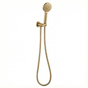 Normandy Brushed Gold Round Hand Shower Holder Set