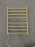 Brushed Gold Heated Towel Rail & Ladder  - Round Brushed Gold Heated Towel Rail & Ladder  - Round