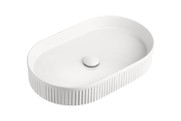 Gloss White Pill Fluted Basin Gloss White Pill Fluted Basin