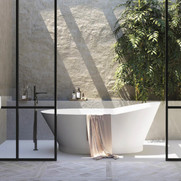 OTTI London Gloss White Freestanding Bath Tub 1500 1700 OTTI London Gloss White Freestanding Bath Tub 1500 1700