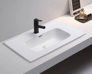 Taurus Ceramic Vanity Top Matt White Taurus Ceramic Vanity Top Matt White