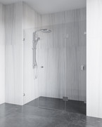 Wall To Wall Frameless Shower Screen 1240-2440mm A+B+C 3 Panels