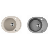 Laveo Granite Stone Sink Single Bowl with Short Drainer 470*580*198mm Beige & Grey  Laveo Granite Stone Sink Single Bowl with Short Drainer 470*580*198mm Beige & Grey