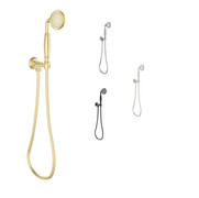 Clasico Hand shower On Wall Outlet Bracket Chrome , Matt Black, Brushed Nickel , Brushed Gold Clasico Hand shower On Wall Outlet Bracket Chrome , Matt Black, Brushed Nickel , Brushed Gold