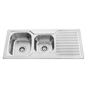 PROJECT Inset Kitchen Sink 1080mm - 1 & 1/2 Bowl with Draining Board