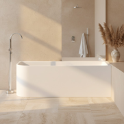 Corner Multi Fit Free Standing Bathtub Shower Bath Gloss White 510mm(height)