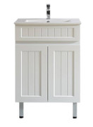 Poseidon 600mm Acacia PVC Shaker Floor Standing Cabinet Vanity  Poseidon 600mm Acacia PVC Shaker Floor Standing Cabinet Vanity