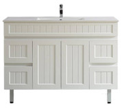 Poseidon 1200mm Acacia PVC Shaker Floor Standing Cabinet Vanity 