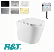 Jessen Quiet Swirl Flush Wall Faced Pan with R&T Inwall Cistern (Rimless + Tornado)