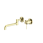 Mecca Wall Basin Bath Mixer Sweivel Spout 225mm Brushed Gold Mecca Wall Basin Bath Mixer Sweivel Spout 225mm Brushed Gold