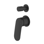 SULU MARK II Wall Basin/Bath Diverter Mixer with Separate Back Plate - Matt Black SULU MARK II Wall Basin/Bath Diverter Mixer with Separate Back Plate - Matt Black