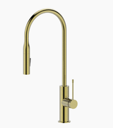 Lollypop AZIZ Pull Out 2 Funiction  Kitchen Mixer Tap Brushed Gold 